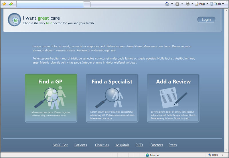 I Want Great Care Website